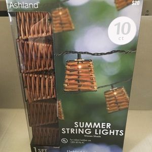 NWT Summer Lights w/ woven shades, indoor/outdoor